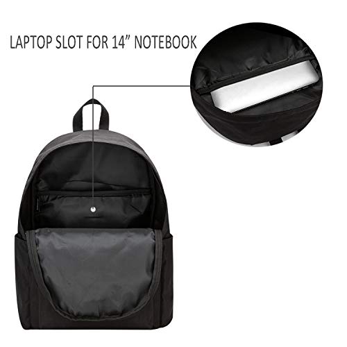 Vorspack Black Backpack College Backpack for Travel Work for Men and Women