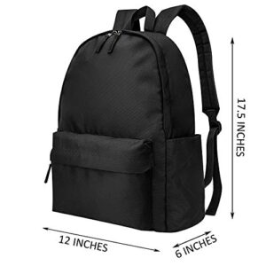 Vorspack Black Backpack College Backpack for Travel Work for Men and Women