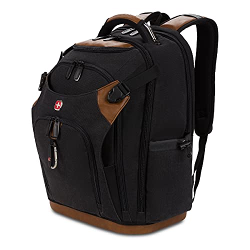 SwissGear Canvas Work Pack Pro Laptop Backpack for Tool Storage, Fits 15-Inch Notebook