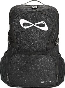nfinity sparkle backpack, black/white logo