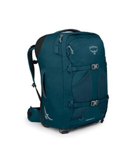 osprey fairview 36 women’s wheeled travel backpack, night jungle blue (10003702)