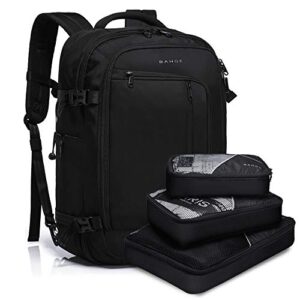 bange travel overnight backpack,40-liter faa flight approved weekender bag carry on backpack (black (backpack with 3 cubes))…
