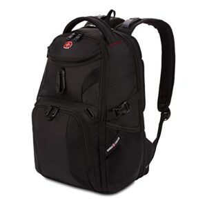 swissgear mini 1900 scansmart slim version laptop backpack, black, 16-inch