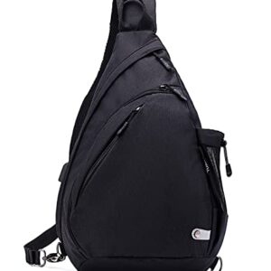 TurnWay Water-Proof Sling Backpack/Crossbody Bag/Shoulder Bag for Travel, Hiking, Cycling, Camping for Women & Men (Black1)