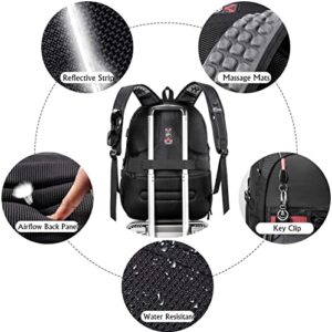 Laptop Backpack, Extra Large 17 Inch Business Travel Backpack with USB Charging Port Earphone Hole, Durable Water Resistant Work Computer Backpack College/High School Bags for Men/Women/Boys