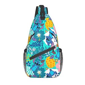 sling bag,stitch crossbody sling backpack travel hiking chest bag daypack for purses shoulder bag women men’s