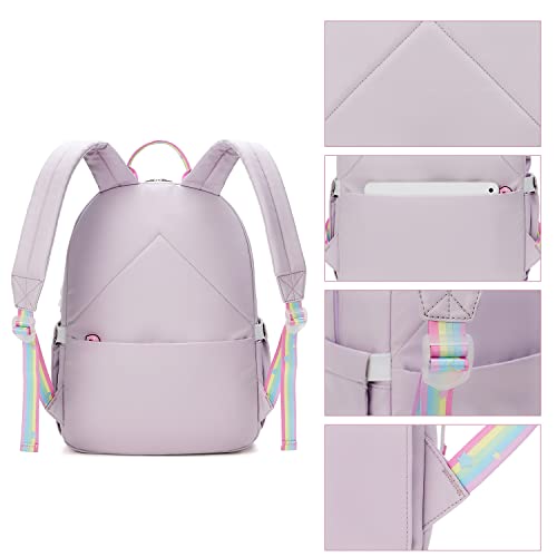 AUOBAG Kids Backpack Girls Backpacks Elementary Bookbags Middle School Bags Women Casual Daypacks Send Pendant (Purple)