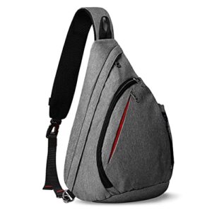 outdoormaster sling bag – crossbody shoulder chest urben/outdoor/travel backpack for women & men (gray)