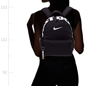 Nike Brasilia "just Do It" Backpack (mini), Black/Black/(Glossy White), Misc