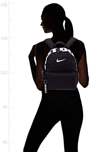 Nike Brasilia "just Do It" Backpack (mini), Black/Black/(Glossy White), Misc