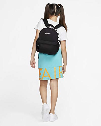 Nike Brasilia "just Do It" Backpack (mini), Black/Black/(Glossy White), Misc