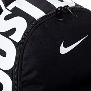 Nike Brasilia "just Do It" Backpack (mini), Black/Black/(Glossy White), Misc