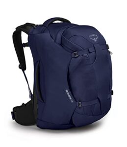 osprey fairview 55 women’s travel backpack, winter night blue
