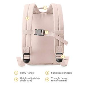 mommore Fashion Toddler Backpack for Girls with Safety Leash for Kids Age 1-3, Pink