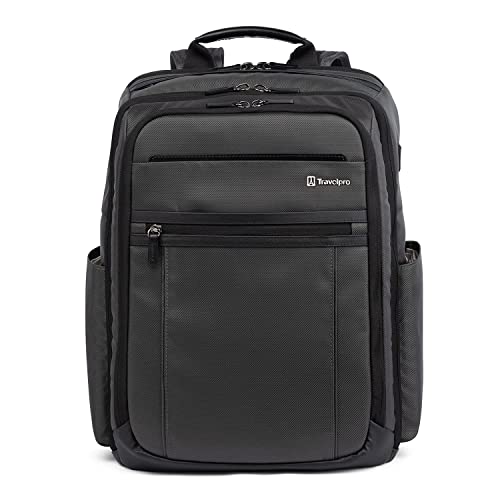 Travelpro Crew Executive Choice 3 Large Backpack Fits Up to 15.6 Laptops and Tablets, USB a and C Ports, Men and Women, Titanium Grey