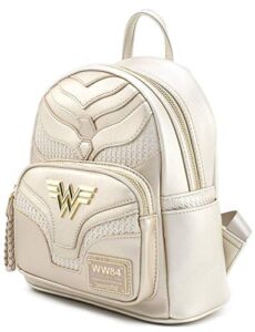 loungefly x dc comics wonder woman metallic cosplay mini backpack