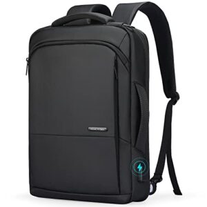 mark ryden slim backpack for men, 15.6 inch laptop backpack, 3 in 1 waterproof high tech backpack with removable buckle and usb charging port, business backpack ideal for working, commuting, daily