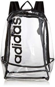 adidas linear backpack, black clear, one size