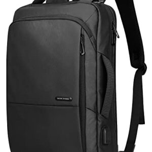 Small Business Backpack,Intelligent 3in1 Slim Laptop Backpack For Men&Women Fits 15.6 Laptop With USB Port Casual Daypack Commute Bag Executive Briefcase,Black