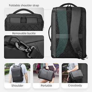 Small Business Backpack,Intelligent 3in1 Slim Laptop Backpack For Men&Women Fits 15.6 Laptop With USB Port Casual Daypack Commute Bag Executive Briefcase,Black