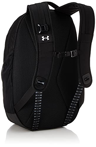 Under Armour Adult Hustle Pro Backpack , Black (001)/Metallic Silver , One Size Fits All