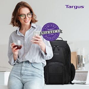 Targus Laptop Backpack for Laptops up to 16-inches Water Resistant Travel Backpack for Business Commuters School Bag College Computer Backpack for Men/Women Large Backpack Travel Gifts, Black (CVR600)