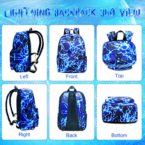 Starry Blue Laptop Bookbag for Men Waterproof Travel Bag Backpack for School Boys 16.5 inch