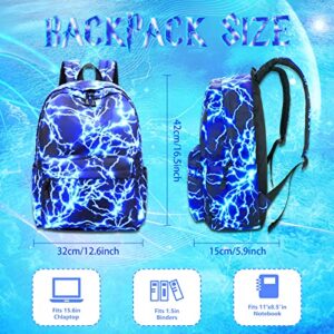 Starry Blue Laptop Bookbag for Men Waterproof Travel Bag Backpack for School Boys 16.5 inch