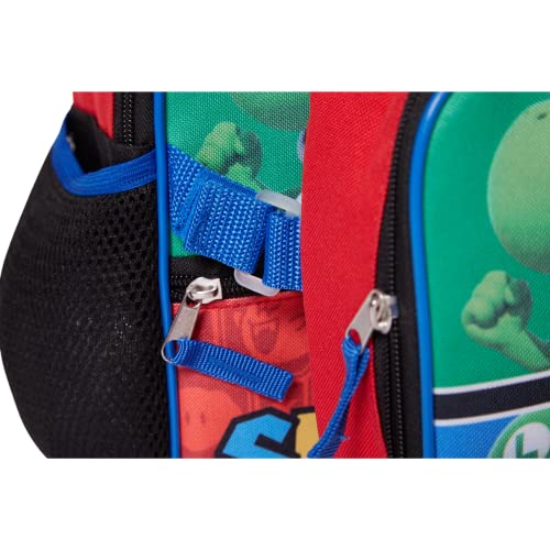 RALME Super Mario Backpack with Lunch Box Set for Boys & Girls, 16 inch, Value Bundle