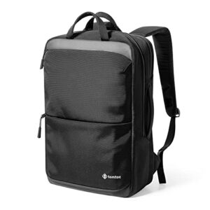 tomtoc 15.6-inch protective laptop backpack for business office college, travel commuter backpack with usb charging port for up to 15.6” laptop macbook, water-resistant computer bag for men women, 22l