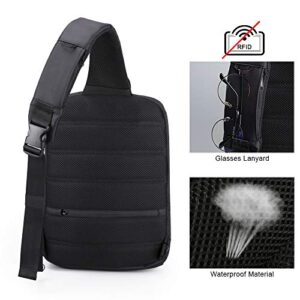 VGOAL Sling Backpack Men'S Chest Bag Shoulder Crossbody Sling Backpack for Men with USB Charging Port
