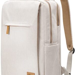 Hp hope Smart Backpack for Women Travel, Durable Carry On Backpack with USB Charging Port & Wet Pocket Fits 15.6 Inch Laptop, Beige