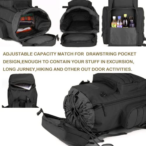 outdoor plus Extra Large Camping Backpack For Men, Hiking Backpacking Backpack, 60 Liter 70l Oversized Rucksack Waterproof