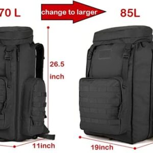 outdoor plus Extra Large Camping Backpack For Men, Hiking Backpacking Backpack, 60 Liter 70l Oversized Rucksack Waterproof