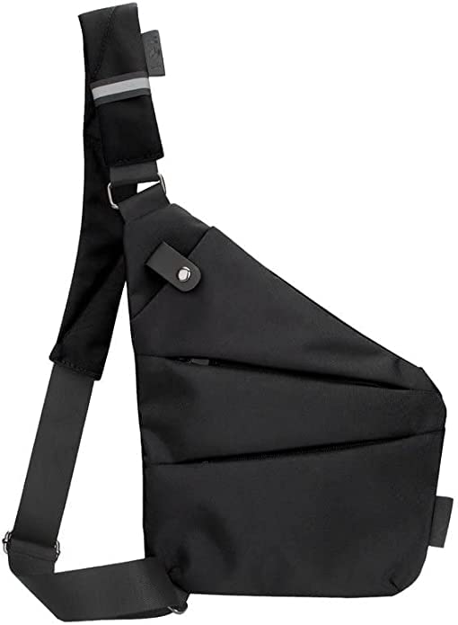 Vevogem 2023 New Personal Flex Bag - Fashion Anti-thief Slim Sling Bag, Side Crossbody Backpack for Outdoor (Black, Right)