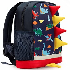 lesnic kids dinosaur backpack with leash, buckles in the front , cpc certified medium rucksack for 1-6 years old boys & girl, dinosaur rucksack toddler kids bag 25 10 30.3cm/10 4 12in