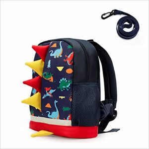 LESNIC Kids Dinosaur Backpack with Leash, Buckles in the Front , CPC Certified Medium Rucksack for 1-6 Years Old Boys & Girl, Dinosaur Rucksack Toddler Kids Bag 25 10 30.3cm/10 4 12in