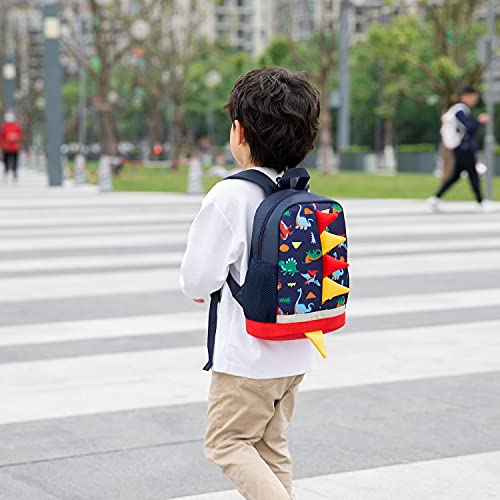 LESNIC Kids Dinosaur Backpack with Leash, Buckles in the Front , CPC Certified Medium Rucksack for 1-6 Years Old Boys & Girl, Dinosaur Rucksack Toddler Kids Bag 25 10 30.3cm/10 4 12in