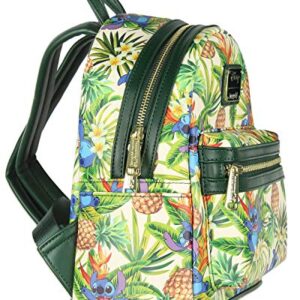 Loungefly Disney Lilo & Stitch Hawaiian Pineapple All Over Print Mini Backpack