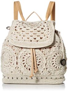 the sak womens women’s sayulita crochet backpack, natural medallion, one size us