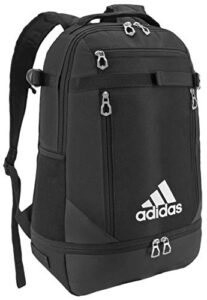 adidas unisex utility team backpack, black/silver, one size