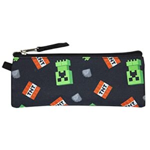 Minecraft Creeper Backpack TNT 5 Piece Set Lunch Box Pencil Case Bottle One Size