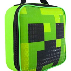 Minecraft Creeper Backpack TNT 5 Piece Set Lunch Box Pencil Case Bottle One Size