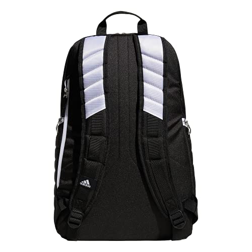 adidas Tour Tennis Racquet Backpack, Black/White/Silver Metallic, One Size