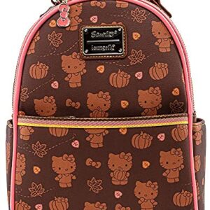 Loungefly Sanrio Hello Kitty Pumpkin Spice Adult Womens Convertible Mini Backpack Purse