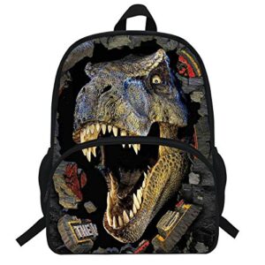 VEEWOW 16inch Animals School Bag Dinosaur Backpack For Boys Jurassic Bookbag Kids Student Daypack(D946)