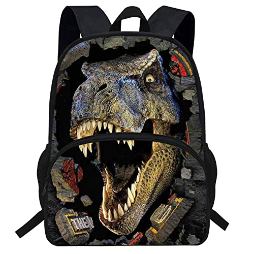 VEEWOW 16inch Animals School Bag Dinosaur Backpack For Boys Jurassic Bookbag Kids Student Daypack(D946)