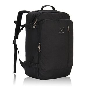 hynes eagle carry on backpack 38l large travel backpack for women flight approved weekender bag laptop backpack men 15 inches black 2017