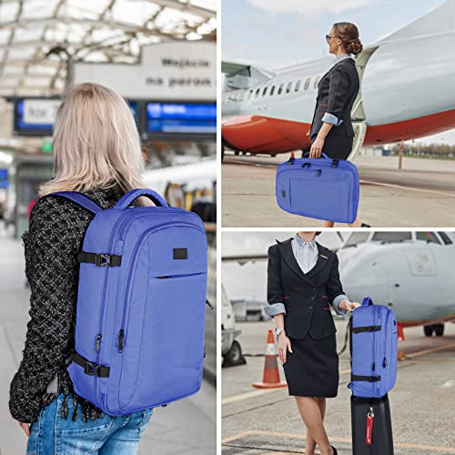 Travel Backpack for Women, 50L Carry on Backpack with Wet Bag Expandable Flight Approved Luggage Backpack Suitcase,Extra Large Weekender Bag Water Resistant Lightweight Daypack Gift for Traveler Women