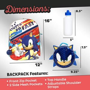 Boys 4PC Sonic the Hedgehog Licensed Backpack and Lunch Set